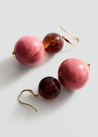 Aretes Largos de Cuentas Combinadas