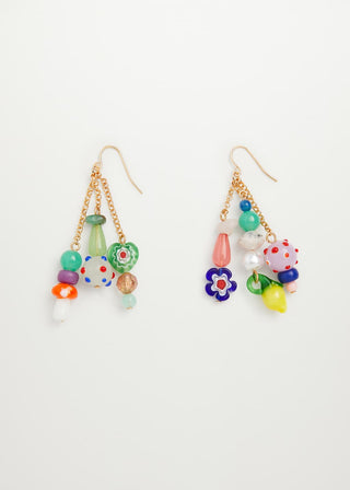 Aretes Largos con Abalorios