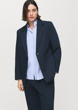 Pantalón Recto Talle Medio con Bolsillos