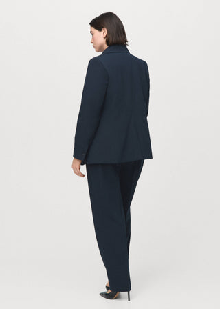 Pantalón Recto Talle Medio con Bolsillos