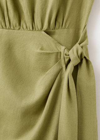 Vestido Midi Cruzado de Lino