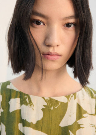 Vestido sin Mangas con Estampado Floral