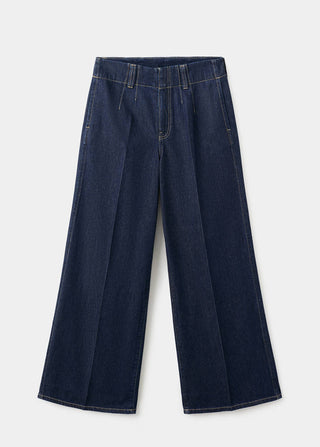 Jeans Wide Leg Talle Alto con Bolsillos