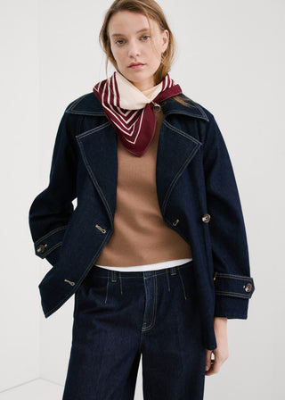 Jeans Wide Leg Talle Alto con Bolsillos