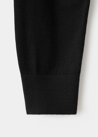 V-Neck Knit Sweatshirt