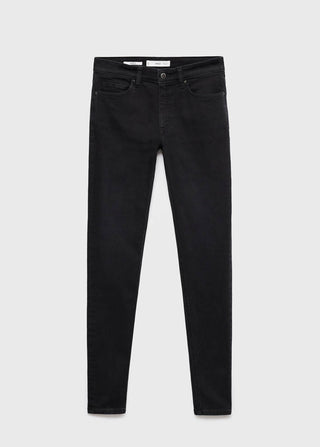 Jeans Ajustados Talle Alto con Bolsillos