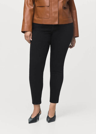 Jeans Ajustados Talle Alto con Bolsillos