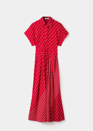 Striped Shirtdress with Belt