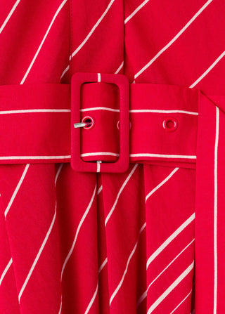 Striped Shirtdress with Belt