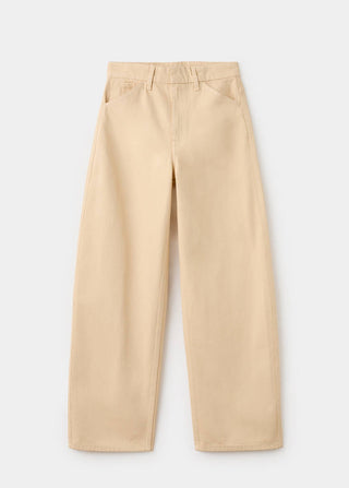 Jeans Holgados Talle Medio con Bolsillos