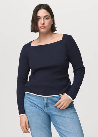 Camiseta Cuello Barco de Algodón