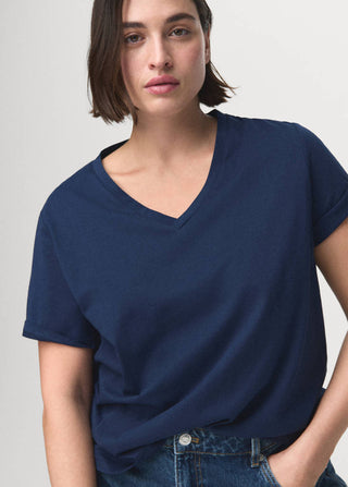 Camiseta Manga Corta Cuello V de Algodón