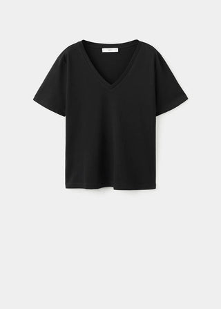Camiseta Manga Corta Cuello V de Algodón