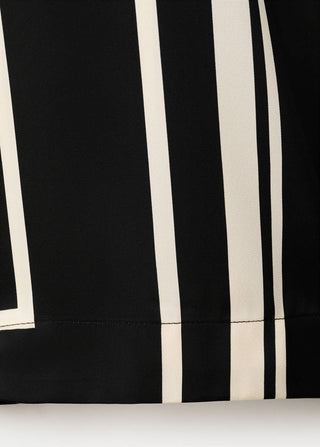 Pantalón Talle Alto de Satén con Estampado