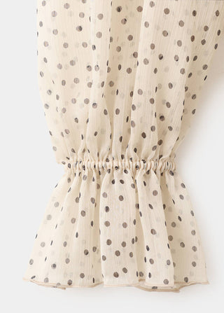 Camisa Manga Larga con Estampado Lunares