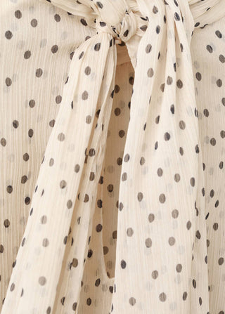 Camisa Manga Larga con Estampado Lunares
