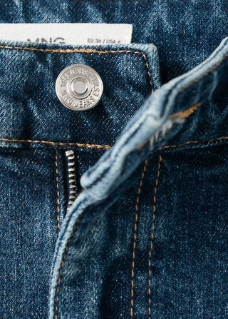 Jeans Capri Talle Alto con Bolsillos