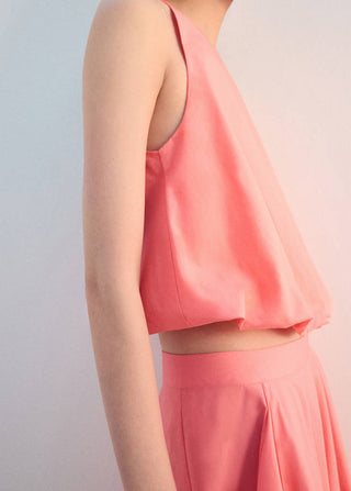 Blusa sin Mangas Corte Globo
