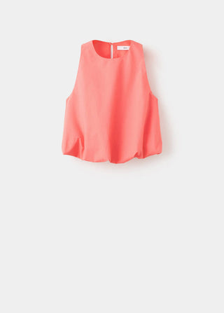 Blusa sin Mangas Corte Globo