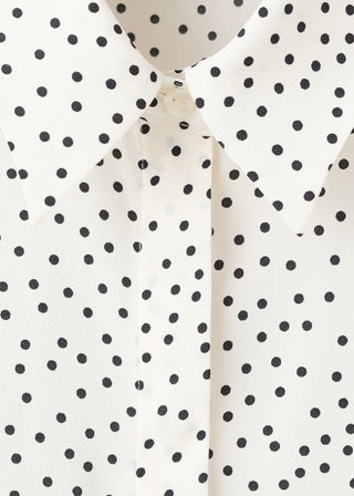Camisa Recta Manga Larga con Estampado