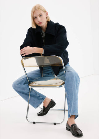 Jeans Rectos Talle Bajo con Bolsillos