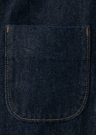 Chaqueta Denim Ajustada con Bolsillos