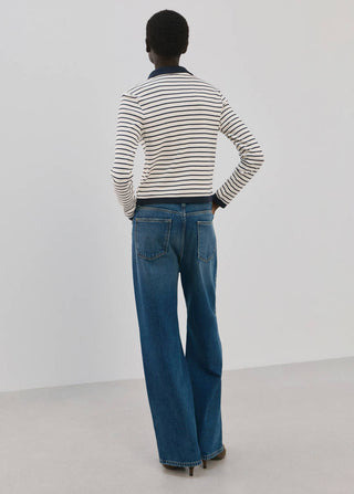 Striped Cardigan with Jewel Buttons