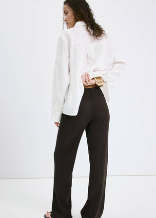 Pantalón Recto con Cintura Elástica de Punto