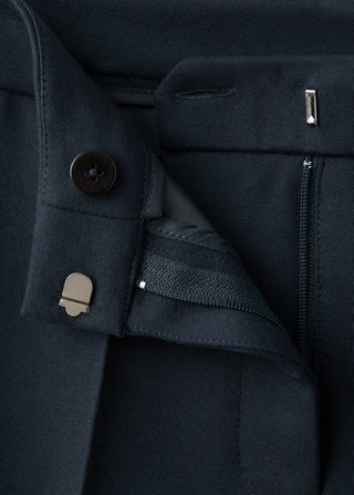 Pantalón de Traje Talle Medio con Bolsillos