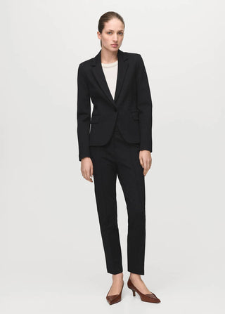 Pantalón de Traje Talle Medio con Bolsillos