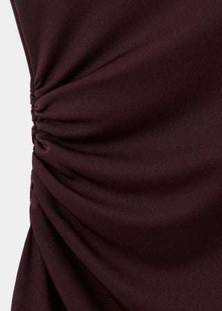 Vestido Manga Corta con Detalle Fruncido