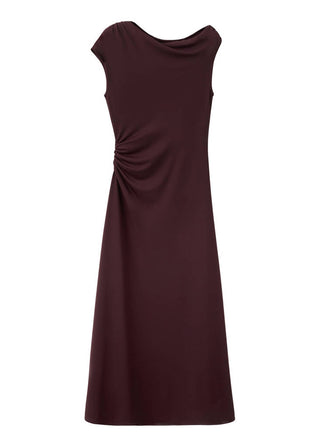 Vestido Manga Corta con Detalle Fruncido