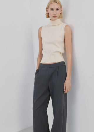 Pantalón Recto de Algodón con Bolsillos