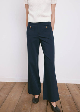 Pantalón Recto con Botones Joya