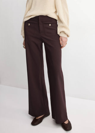Pantalón Recto con Botones Joya