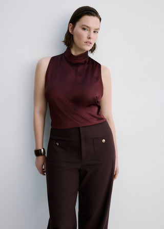 Pantalón Recto con Botones Joya