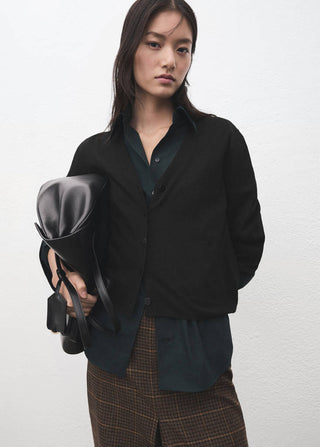 Cárdigan de Punto con Cuello en V