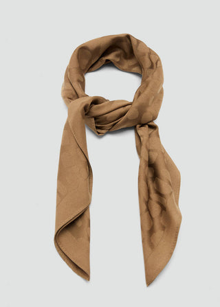 Pañuelo Cuadrado con Estampado Jacquard