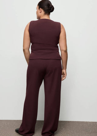 Pantalón de Traje Recto Talle Bajo