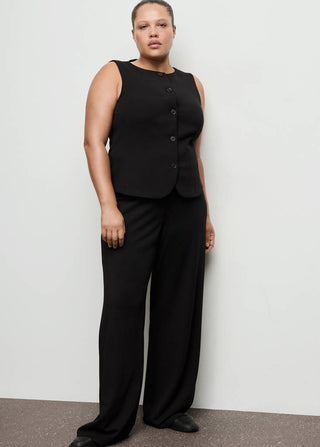 Pantalón de Traje Recto Talle Bajo