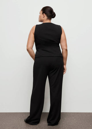 Pantalón de Traje Recto Talle Bajo