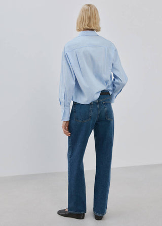 Camisa Manga Larga Rayas con Pedrería