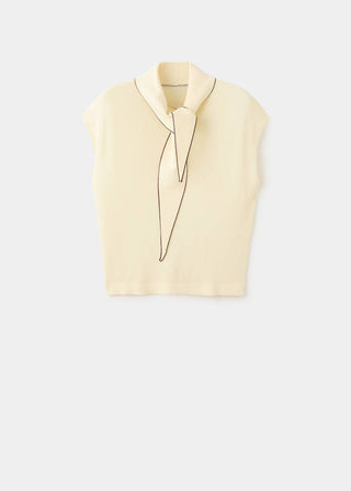 Blusa de Punto con Detalle Bufanda