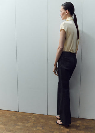 Blusa de Punto con Detalle Bufanda