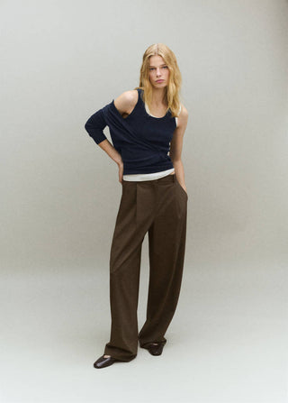 Camiseta de Tirantes con Mezcla de Lana