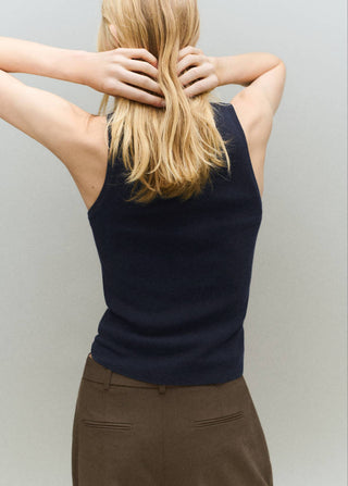 Camiseta de Tirantes con Mezcla de Lana