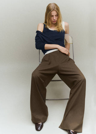 Camiseta de Tirantes con Mezcla de Lana