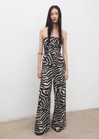 Enterizo sin Tirantes con Estampado Animal Print