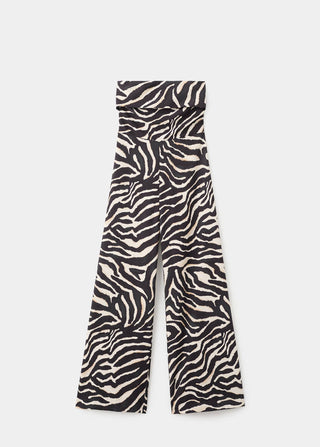 Enterizo sin Tirantes con Estampado Animal Print