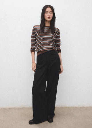 Sudadera Cuello Redondo con Estampado Rayas